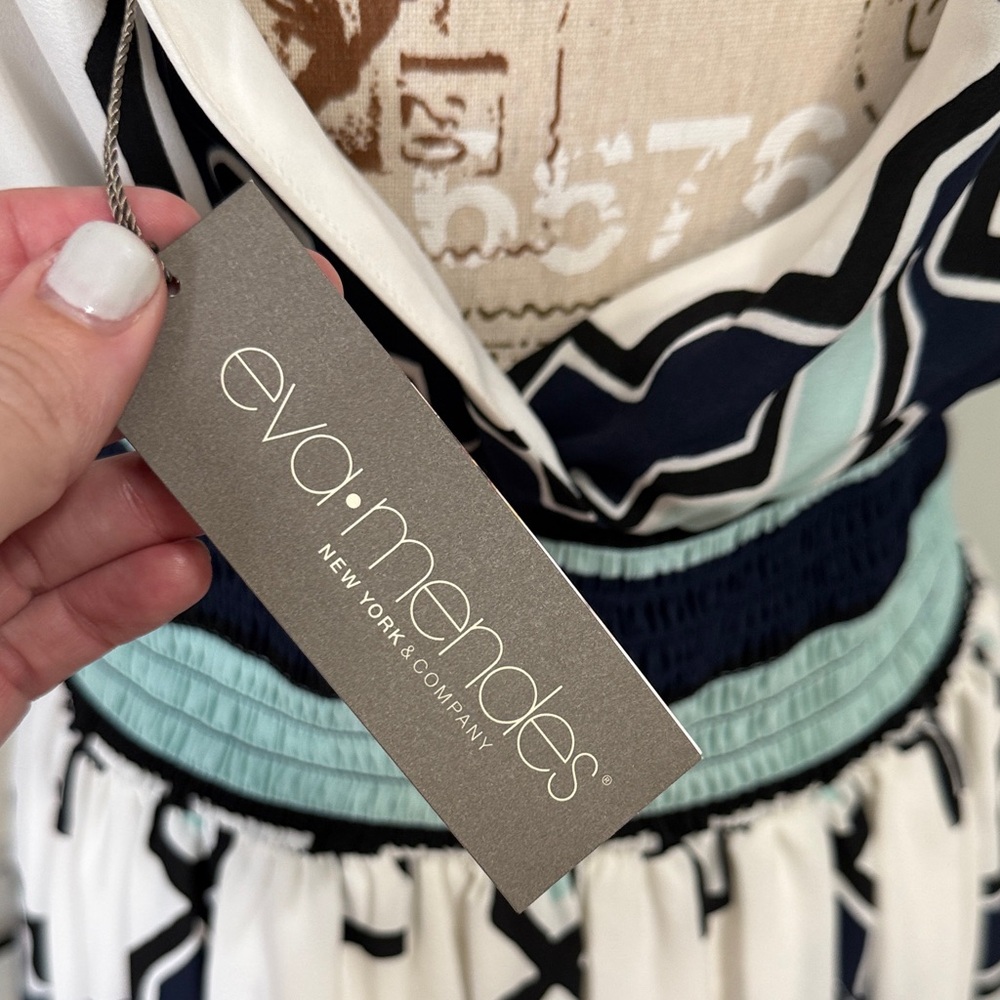 ⭐️3/$25⭐️ NWT Eva Mendes for NY &Co Geometric Patterned Maxi Dress - Picture 7 of 9